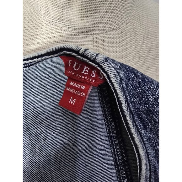 GUESS Women's Devika Denim Peplum Top Size Medium - Picture 9 of 12